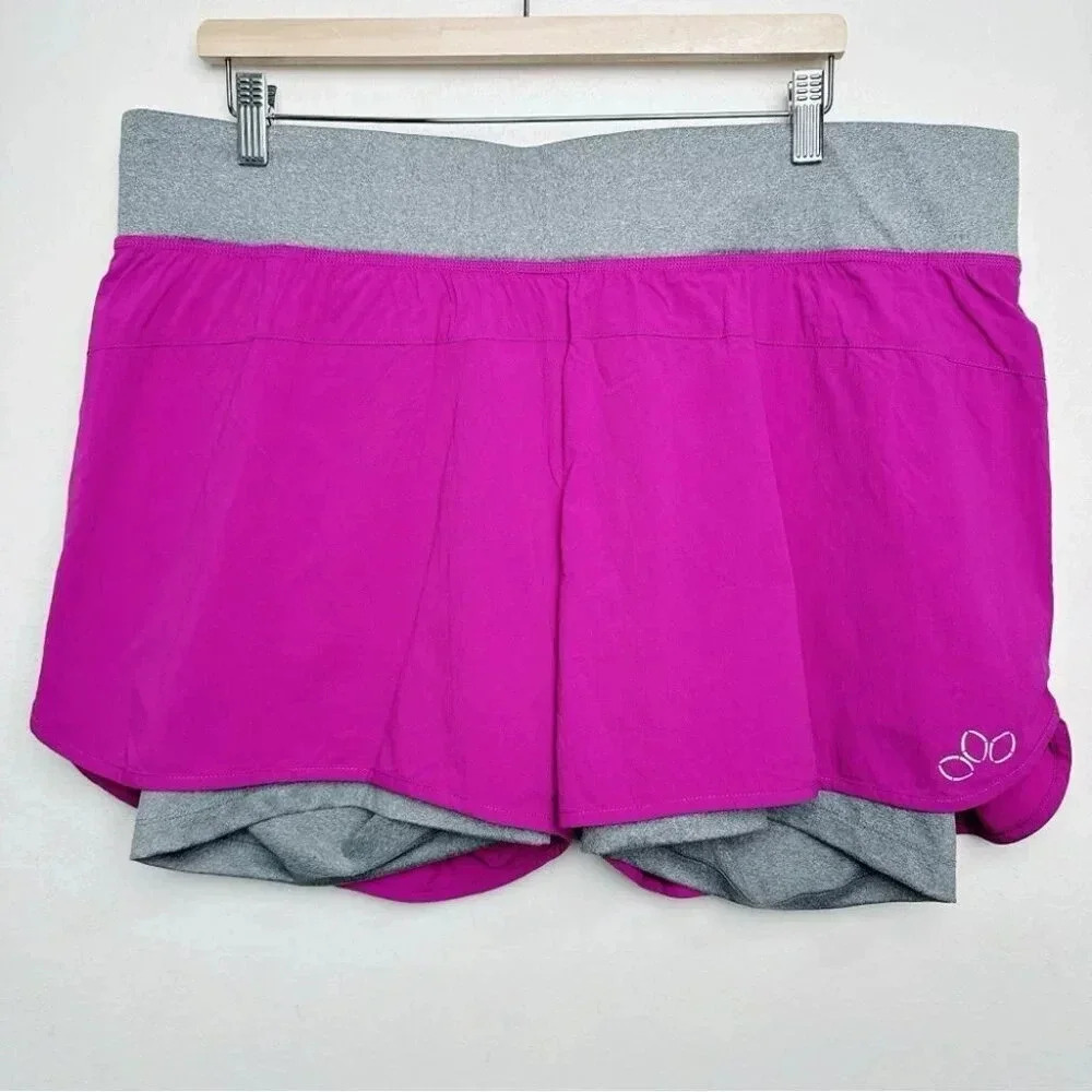 REI  Size 2X Co-op Running Fitness Fleet Shorts Light Compression Liner Magenta